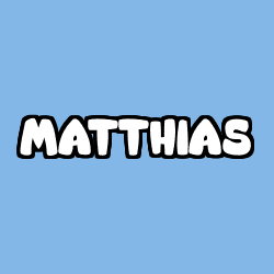 Coloring page first name MATTHIAS