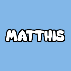 Coloring page first name MATTHIS