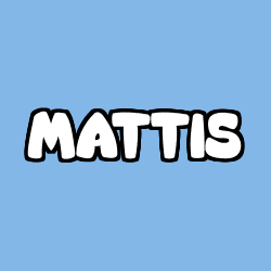 Coloring page first name MATTIS