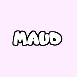Coloring page first name MAUD