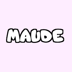 Coloring page first name MAUDE