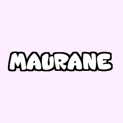 Coloring page first name MAURANE