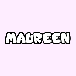 Coloring page first name MAUREEN