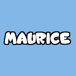 Coloring page first name MAURICE