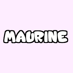 Coloring page first name MAURINE