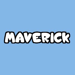 Coloring page first name MAVERICK