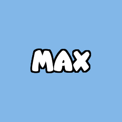 Coloring page first name MAX