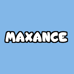 Coloring page first name MAXANCE