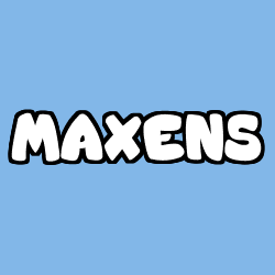 Coloring page first name MAXENS