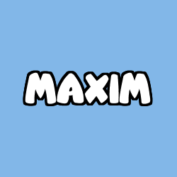 Coloring page first name MAXIM