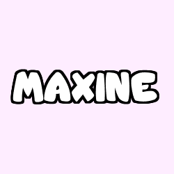 Coloring page first name MAXINE