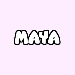 Coloring page first name MAYA