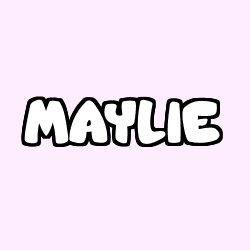 Coloring page first name MAYLIE