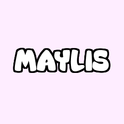 Coloring page first name MAYLIS