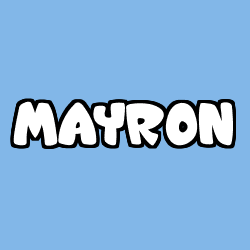 Coloring page first name MAYRON