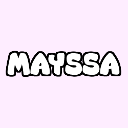 Coloring page first name MAYSSA