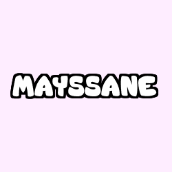 Coloring page first name MAYSSANE