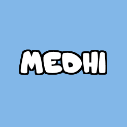 Coloring page first name MEDHI