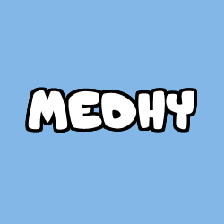 Coloring page first name MEDHY