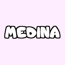 Coloring page first name MEDINA