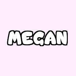 Coloring page first name MEGAN