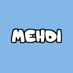 Coloring page first name MEHDI