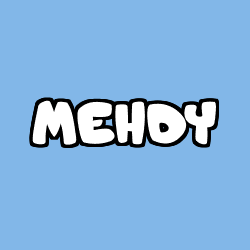 Coloring page first name MEHDY