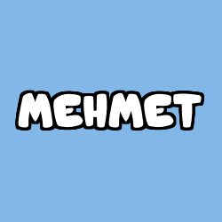 Coloring page first name MEHMET