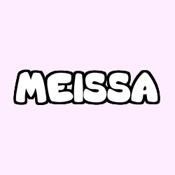 Coloring page first name MEISSA