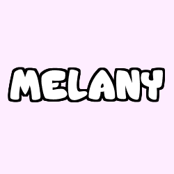 Coloring page first name MELANY