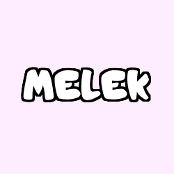 Coloring page first name MELEK