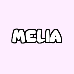 Coloring page first name MELIA