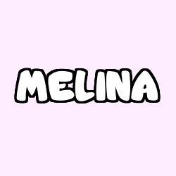 Coloring page first name MELINA