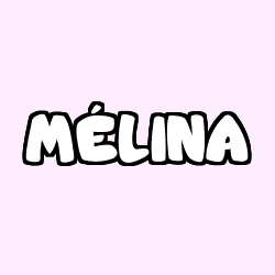 Coloring page first name MÉLINA
