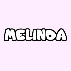 Coloring page first name MELINDA