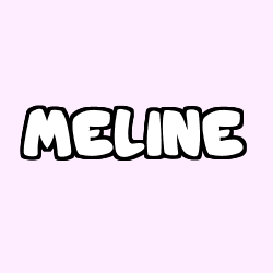 Coloring page first name MELINE