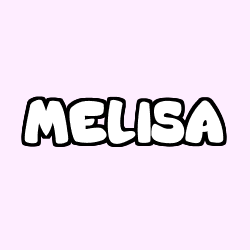 Coloring page first name MELISA