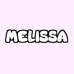 Coloring page first name MELISSA
