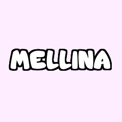 Coloring page first name MELLINA