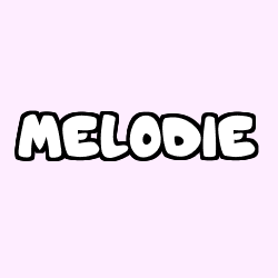 Coloring page first name MELODIE