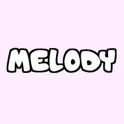 Coloring page first name MELODY
