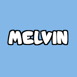 Coloring page first name MELVIN