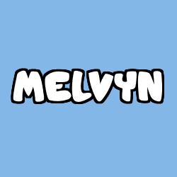 Coloring page first name MELVYN