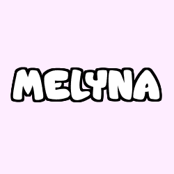 Coloring page first name MELYNA