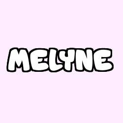 Coloring page first name MELYNE