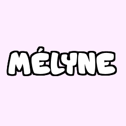 Coloring page first name MÉLYNE