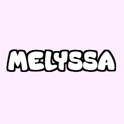 Coloring page first name MELYSSA