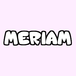 Coloring page first name MERIAM