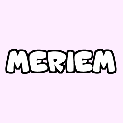 Coloring page first name MERIEM