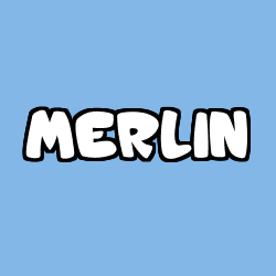 Coloring page first name MERLIN